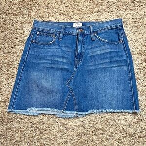 J. Crew Classic Blue Denim Skirt Size 30 Western Rodeo Festival Boho